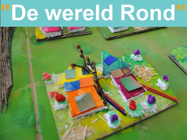illustratie bij kunstbox kunstkabaal amersfoort met titel: de wereld rond